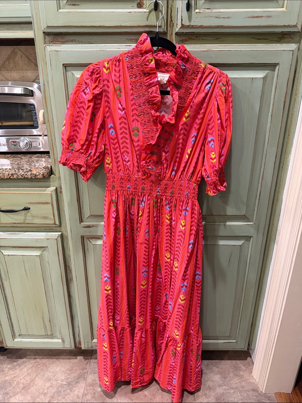 Umgee Maxi Dress with Multicolor Embroidery